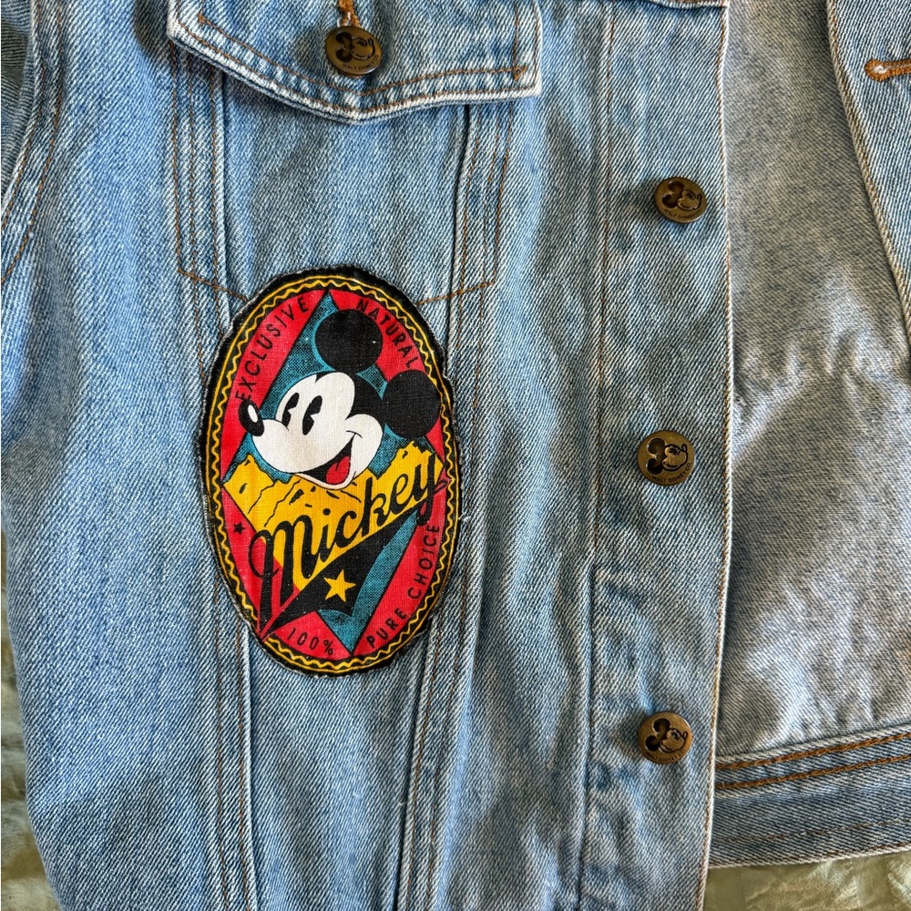 Mickey Mouse Denim Jacket Vintage Patches - image 7